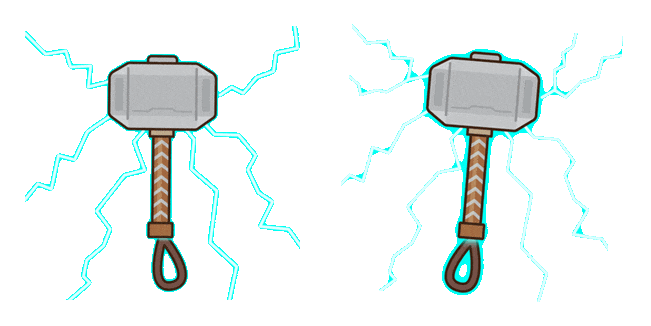 Thor Mjolnir with Lightning Animated Cursor