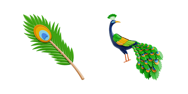 Peacock Feather & Peacock 3D Cursor