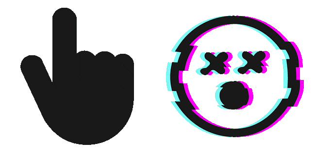 Glitch Neon Emoji Animated Cursor