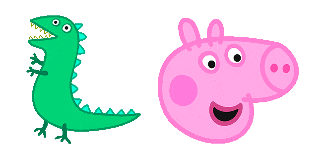 Peppa Pig George & Mr. Dinosaur Animated Cursor