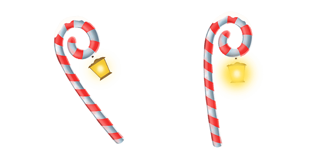 Christmas Candy Cane Staff with Lantern Cursor