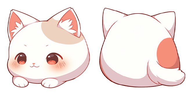 Kawaii White Cat Cursor