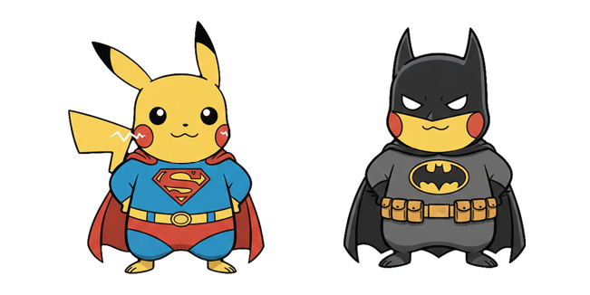 Pikachu Batman & Superman Cursor