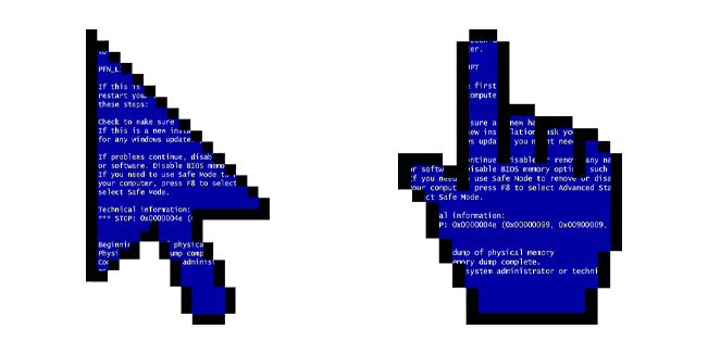 Windows Blue Screen of Death Cursor