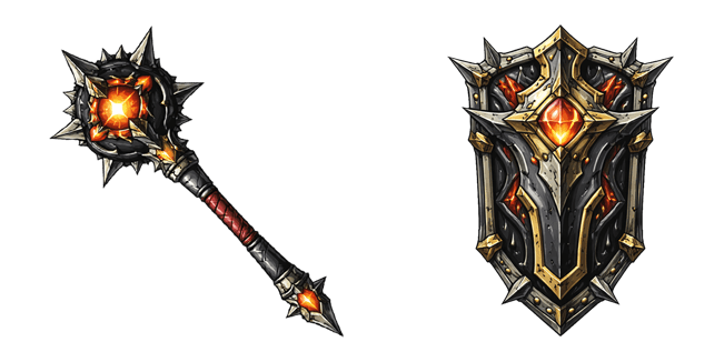 Magma Mace & Obsidian Shield Cursor