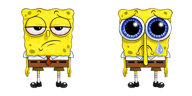 SpongeBob SquarePants Depressed & Teary Eyed Cursor
