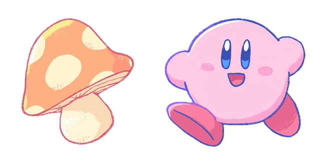 Fall Kirby & Mushroom Cursor