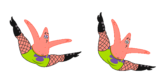 SpongeBob Patrick Star Fishnets Animated Cursor