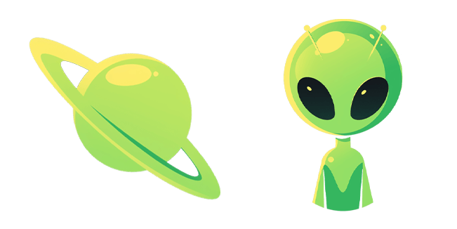 Green Planet & Green Alien Cursor