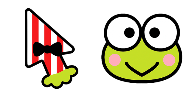 Sanrio Keroppi & Bow Striped Arrow Cursor