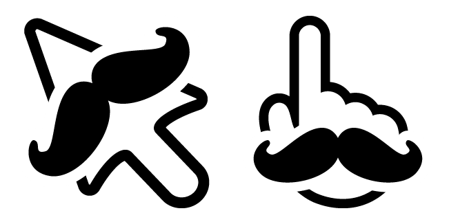 Black Moustache Cursor