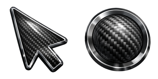 Carbon Fiber Chrome Arrow & Circle Cursor