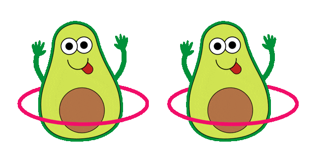 Funny Avocado with Hula Hoop Animated Cursor