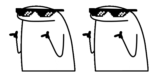 Flork of Cows in Pixel Sunglassest Meme Animated Cursor