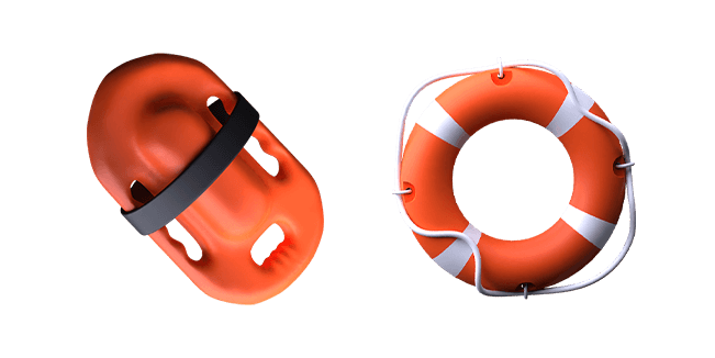 Orange Pelampung & Lifebuoy 3D Cursor