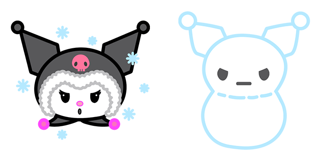 Winter Sanrio Kuromi & Snowman Cursor