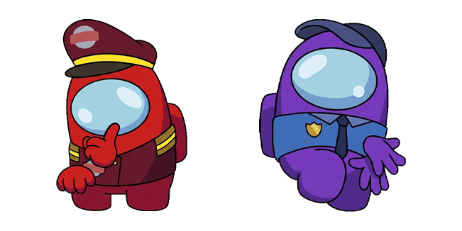 Among Us Series Red Captain & Purple Cop Cursor