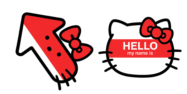 Sanrio Hello My Name is Hello Kitty Cursor