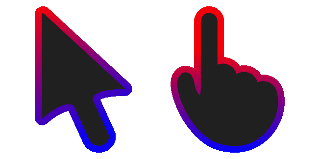 Black & Police Lights Stroke Gradient Animated Cursor