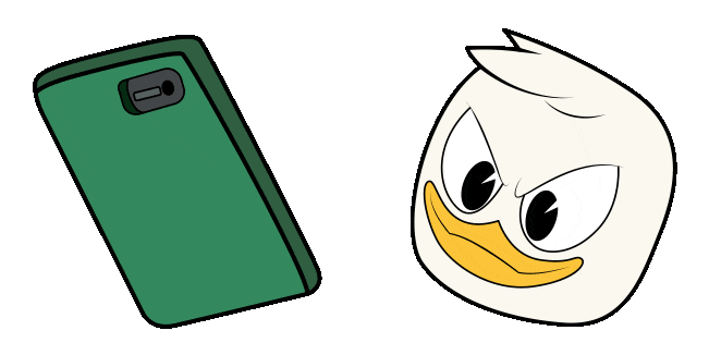 DuckTales Louie Duck & Phone Animated Cursor