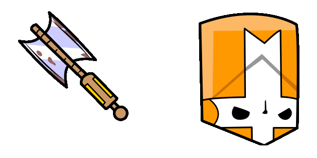 Castle Crashers Orange Knight & Axe Animated Cursor