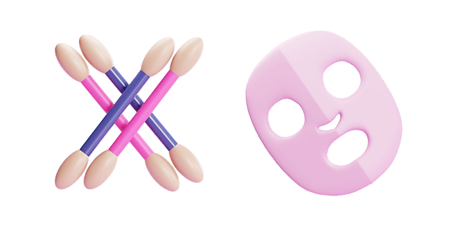 Cotton Swab & Facial Mask 3D Cursor