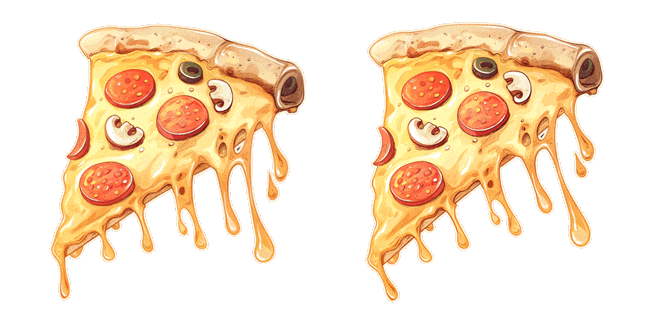 Cheesy Pizza Slice Animated Cursor