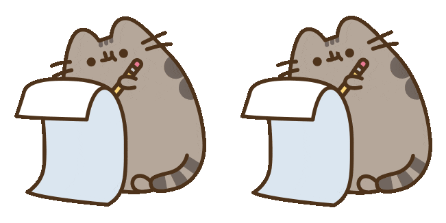 Pusheen Writes a Wish List for Christmas Animated Cursor