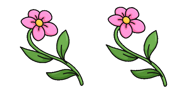 Pink Spring Flower Animated Cursor