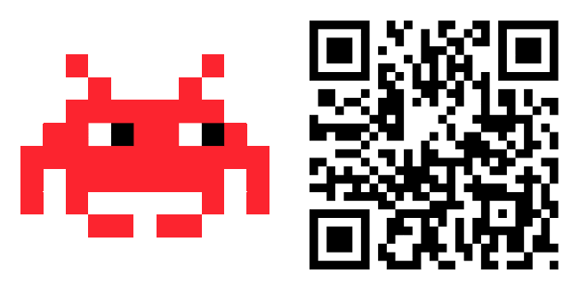 Invader & QR Code Tag Animated Cursor