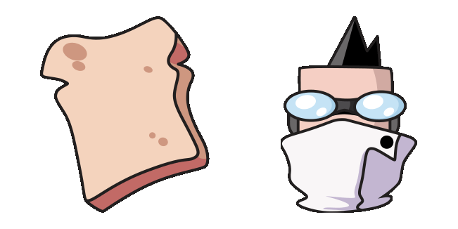 Invader Zim Professor Membrane & Toast Animated Cursor