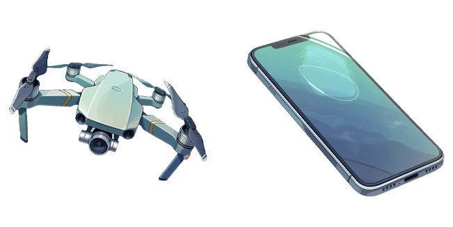 Quadcopter Drone and Smartphone Cursor