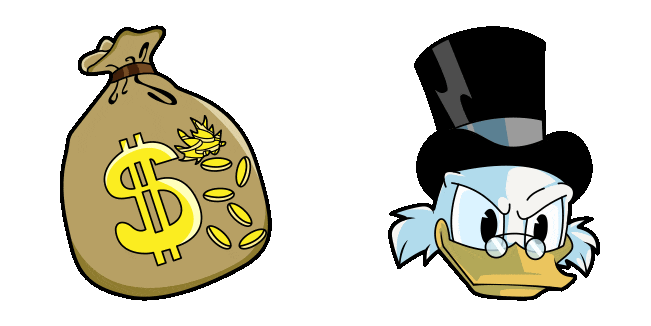 DuckTales Scrooge McDuck & Money Bag Cursor