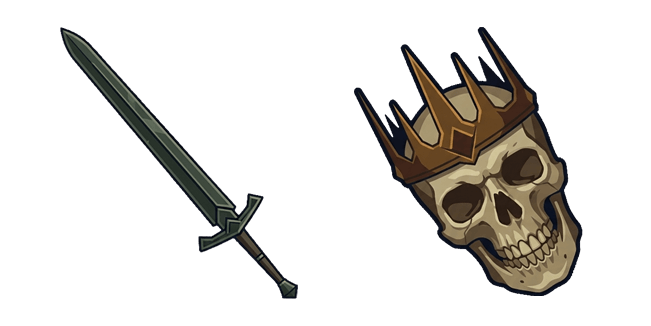Dark Fantasy Skeleton King & Sword Cursor