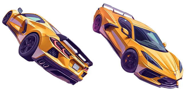 Yellow Chevrolet Corvette C8 Cursor
