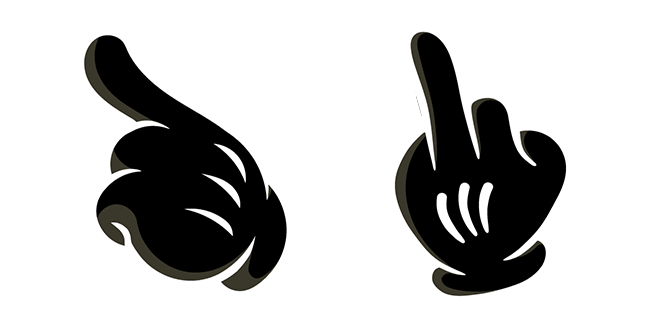 Mickey Mouse Black Hand F-You Cursor