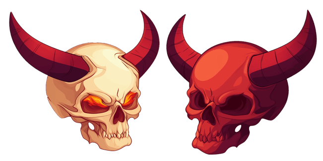 Scary Horned Skull Cursor