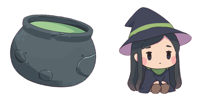 Halloween Nezuko Kamado Witch & Cauldron Cursor