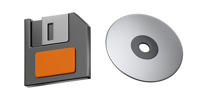 Floppy Disk & CD 3D Cursor