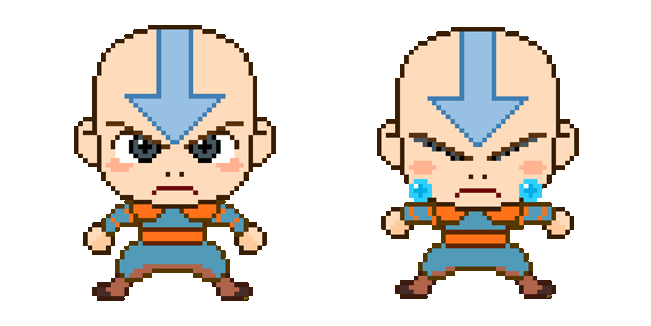 Avatar Aang Pixel Animated Cursor