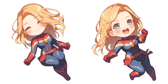 Chibi Captain Marvel Cursor
