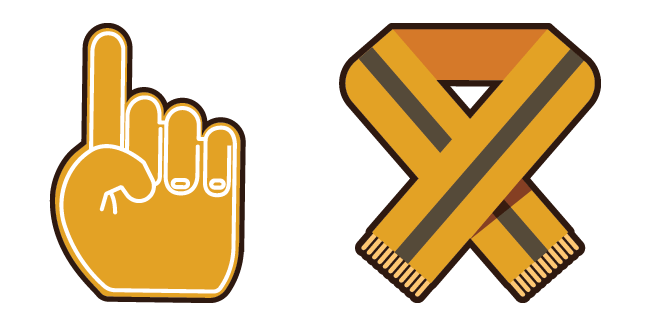 Soccers Fan Hand & Scraf Cursor