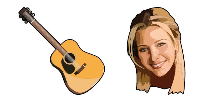 Friends Phoebe Buffay & Guitar Cursor