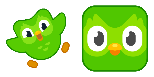 Duolingo Duo Owl & App Icon Animated Cursor