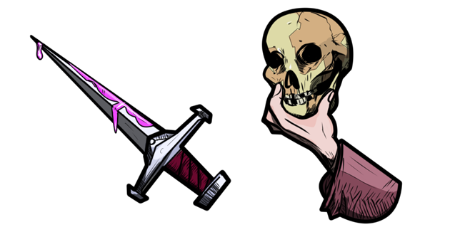 Shakespeare Hamlet Poisoned Sword & Yorick's Skull Cursor