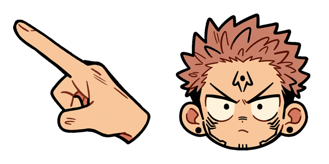 Jujutsu Kaisen Cute Yuji Itadori Hand & Face Cursor