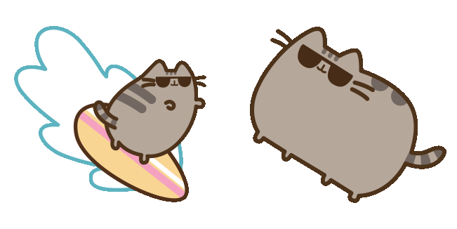 Pusheen Surfing Animated Cursor