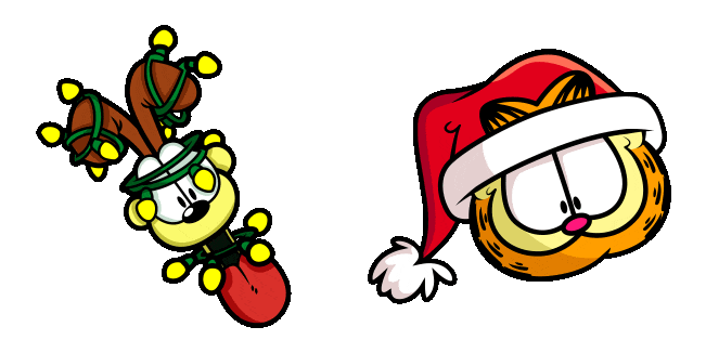Christmas Garfield & Odie Animated Cursor