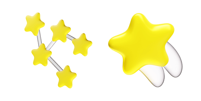 Star Constellation & Shooting Star 3D Cursor