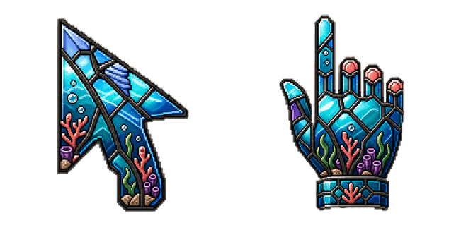 Ocean Underwater Pixel Cursor